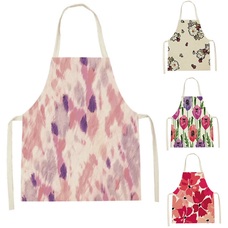 

Кухонные фартуки WQL2419 для женщин, льняные нагрудники, фартук для уборки дома, водонепроницаемые поварские фартуки для выпечки, для детей
