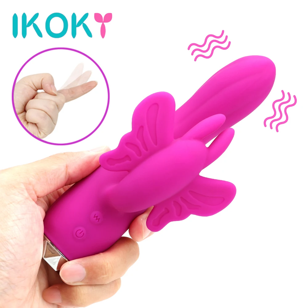 IKOKY Вибратор бабочка точка G фаллоимитатор 10 скоростей Стимулятор клитора и