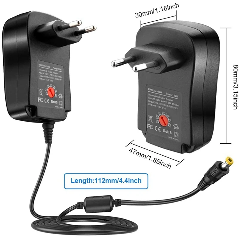 Адаптер переменного/постоянного тока 30 Вт импульсный источник питания с