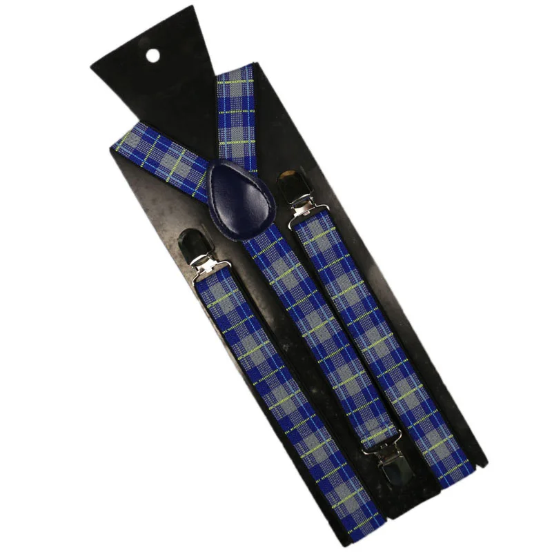 Мужские и женские джинсовые подтяжки одноцветные регулируемые эластичные ремни