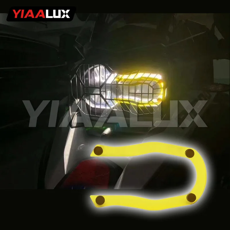 Фото YIAALUX DRL, меняющий цвет магнитный янтарный/желтый/красный чехол для BMW R1200gs F700 F800gs светодиодные фары №1