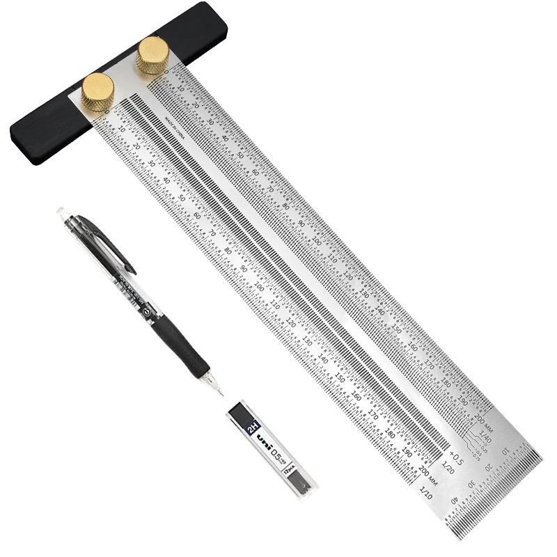 Точная маркировочная линейка T Type измерительный прибор из нержавеющей стали для