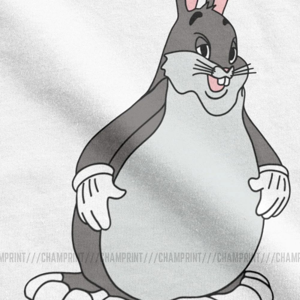Мужская футболка Big Chungus для досуга чистый хлопок футболки с коротким рукавом