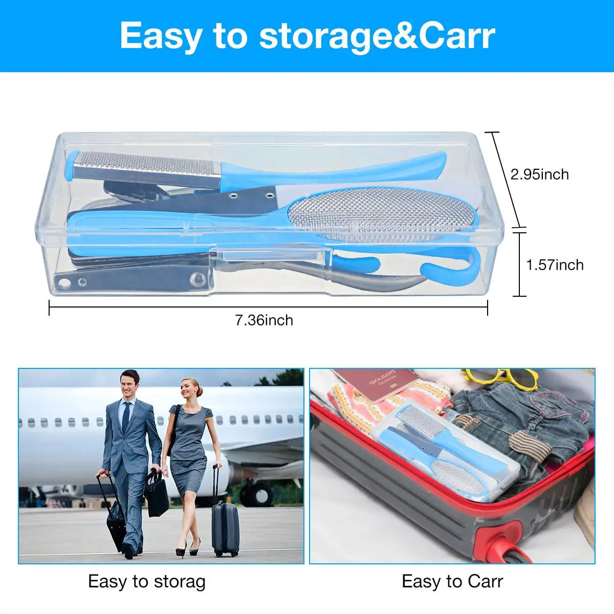 

17 in 1 Professional Foot Care Kit Pedicure Tools Set Stainless Steel Foot Rasp Foot Dead Skin Remover Clean Toenail Care Kit