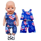Кукла Одежда 40 см 43 см bebe кукла комбинезон юбка сумка для 18 дюймов девочка куклы одежда пижамный комплект