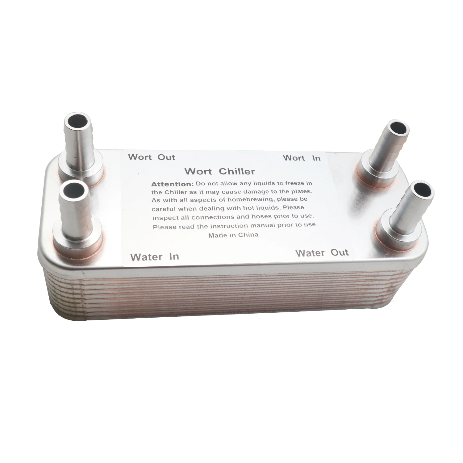 20 Plates brewing Wort Chiller Plate heat exchanger Stainless Steel 304 Brewing 1/2&quot hose barb | Дом и сад