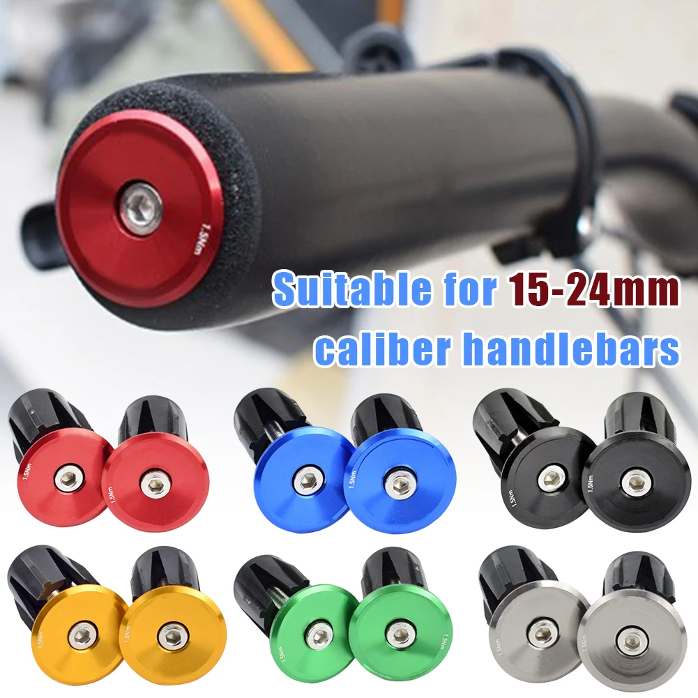

1 Pair Bicycle Handlebar Lid Aluminum Alloy MTB Bike Handle Bar End Bar Stoppers 6 Colours Cycling Parts
