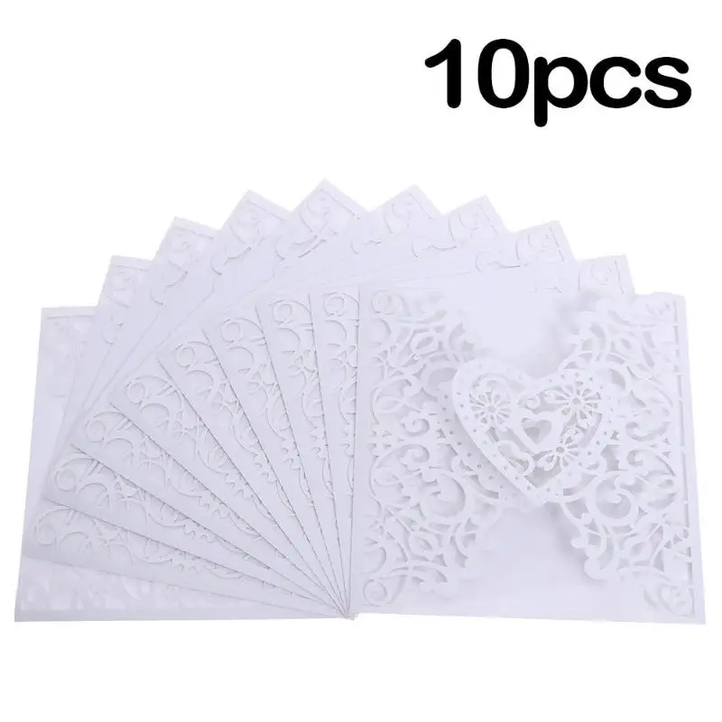 10 шт. романтическая пригласительная открытка на свадьбу Изящные резные
