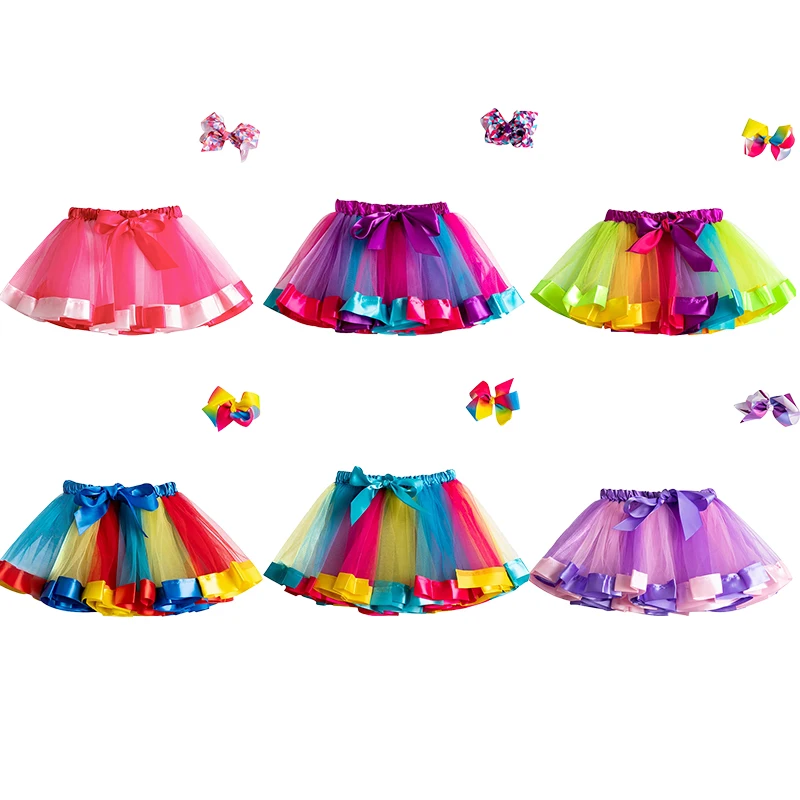 Юбки пачки для девочек детская юбка баллон с принтом Призрака и бантом костюм на