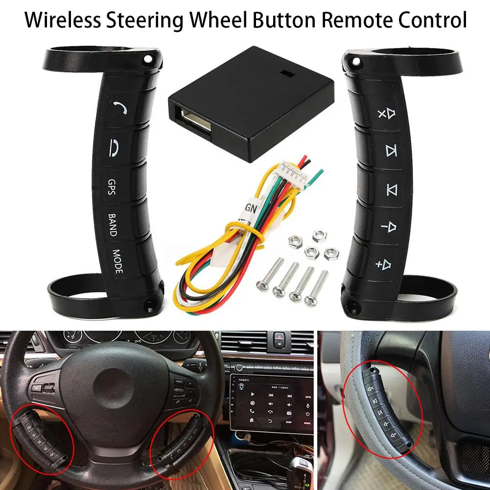 

Steering Wheel Controller Multifunction Steering Wheel Button Remote Control Navigation Unit DVD Controller Universal