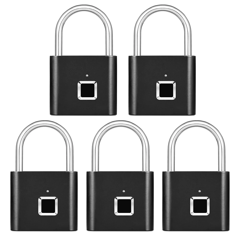 kit 7 Умный Замок с отпечатком пальца, USB Перезаряжаемый электронный домашний Противоугонный замок для безопасности, замок для двери, замок для багажа - Цвет: kit 7