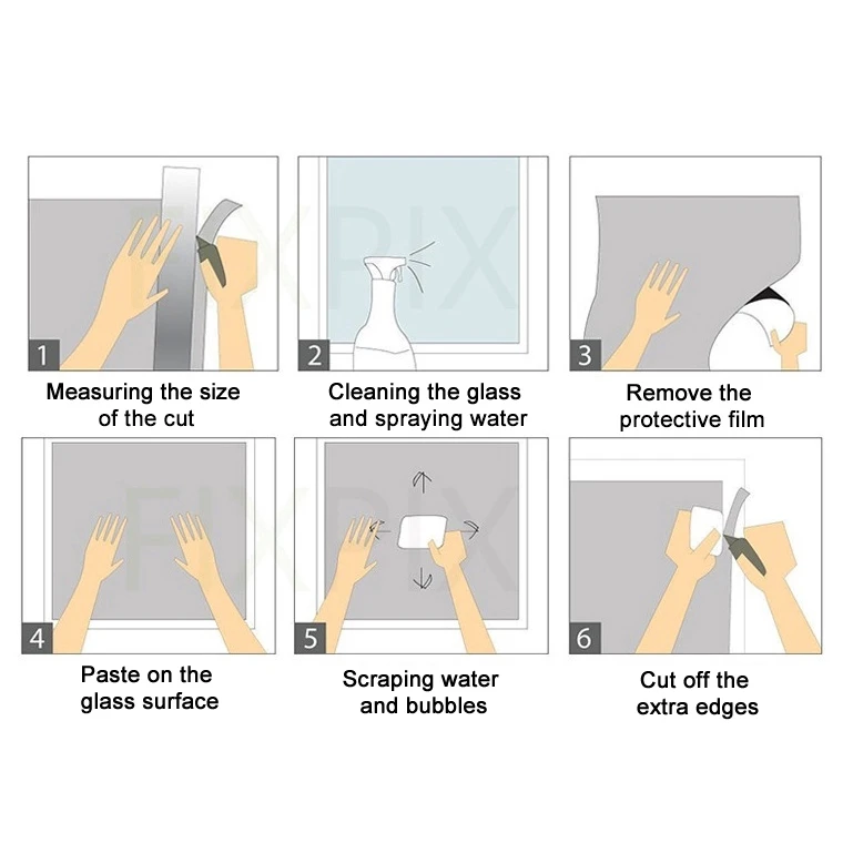 

50cm One Way Mirror Window Film Self-adhesive UV Reflective Solar Film Privacy Window Tint for Home Sliver Glass Films Stickers