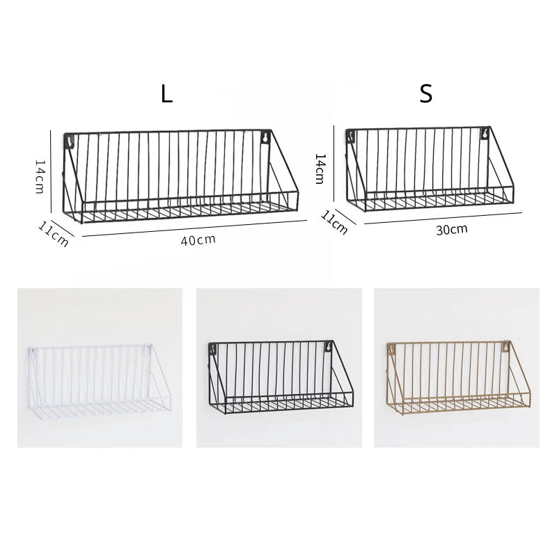 Декоративная стойка для хранения в гостиную железная решетчатая настенная