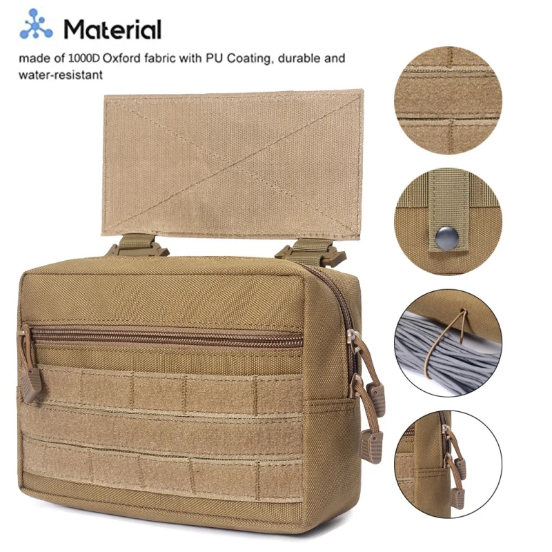 

Outdoor Tactical Pouch EDC Molle Utility Organizer Pouch Toolkit Knife Pouch Storage Belt Bag Waterproof Hunting Field Pouch