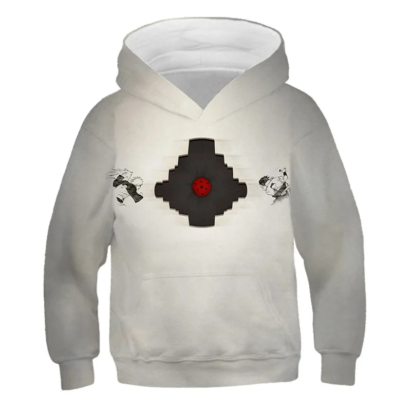 Sudadera con capucha 3D para ni&ntilde;os y ni&ntilde;as, jersey de manga larga con estampado de animaciones Ninja, ropa de calle informal a la moda para verano-4