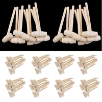 100 pieces mini wooden hammer balls toy pounder replacement wood mallet for seafood lobster crab leather crafts jewelry crafts