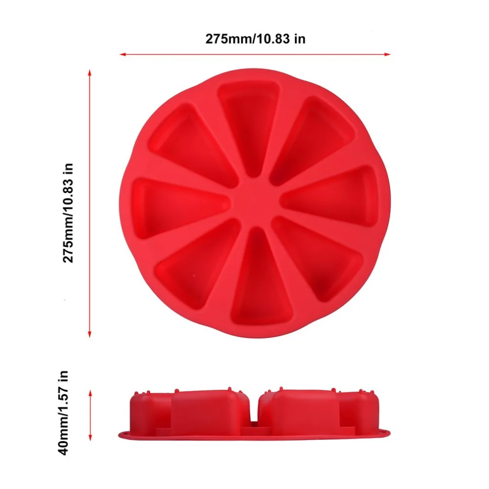 

Non-stick Silicone Cake Mold Round Baking Molds 8 Cavity Cake Pans Bread Pizza Slices Pan Baking Pastry Tools Jelly Cupcake Mold