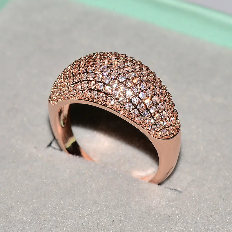 

Hiphop/Rock 14K rose Gold Ring Jewelry Origin Natural Carat Diamond Gemstone Bizuteria Anillos De Silver 925 Jewelry Rings Box