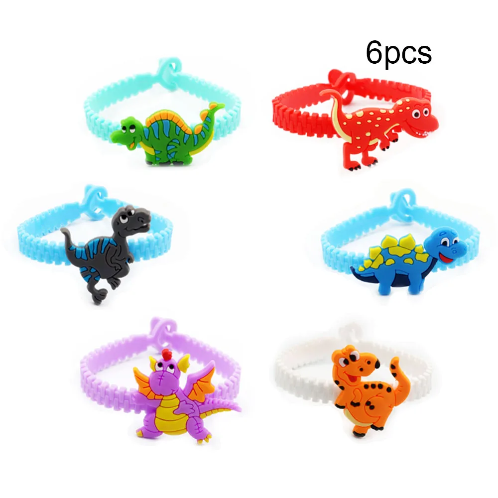 Лидер продаж 6 шт./партия с принтом браслет в виде динозавра регулировки