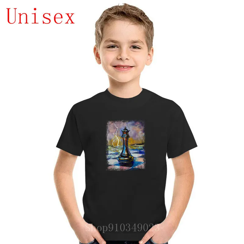 

Summer Harajuku Queen Of Chess Fashion childrens clothes Soft cotton unisex Casual boy clothes girls clothes shirts for kids