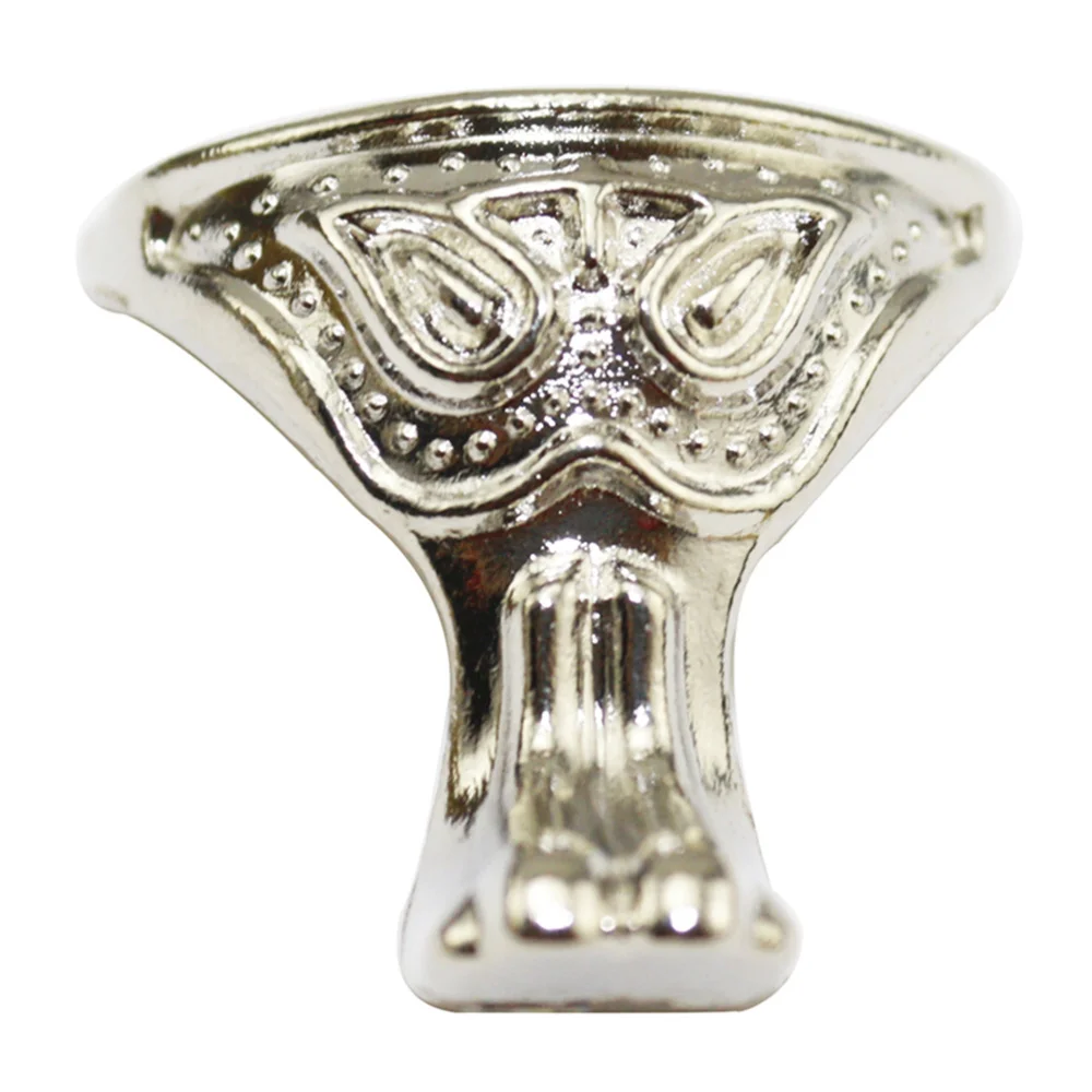 

20PCS 28x27mm Furniture Support Feet Face Shape Zinc Alloy Box Legs Sofa Decoration Accessories Silver
