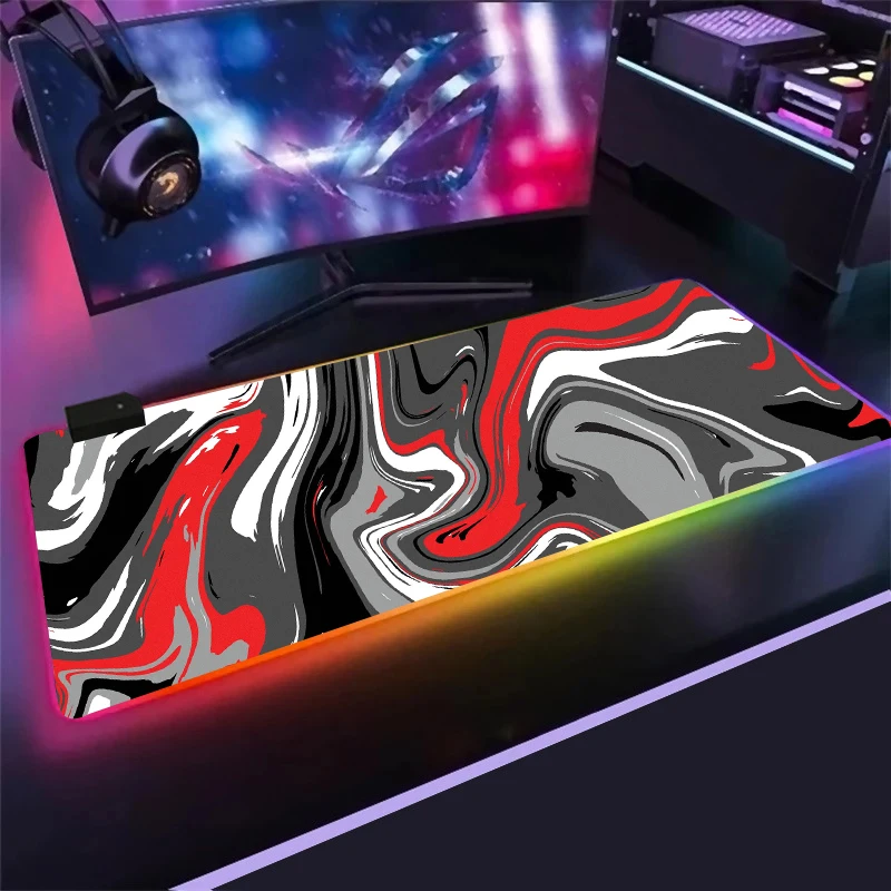 

Коврик для мыши Strata Liquid RGB, игровой коврик для мыши с подсветкой, светодиодная подсветка