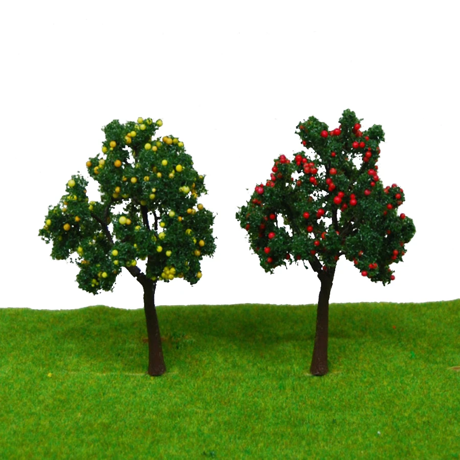 

NEW 20pcs OO O Scale Fruit Model Trees Layout Scene For Railroad 11CM Model Train Ho Scale Railway Modeling