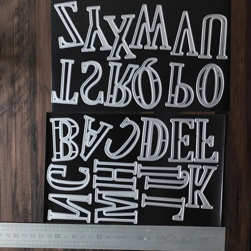 Металлические Вырубные штампы вырубные 26 шт. алфавитные буквы трафарет для