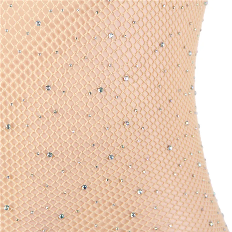 

Ohyeahlover Fishnet Strapless Babydoll Lingerie Off-the-shoulder Sparkle Porno Lenceria Transparent Sexy Women Clubwear HL3445