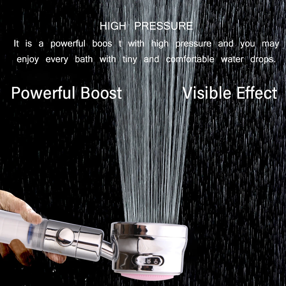 

Premium Handheld Shower Head Adjustable High Pressure Shower with Filter Inside 3-Mode Rainfall Shower Head for Replacement 1PC