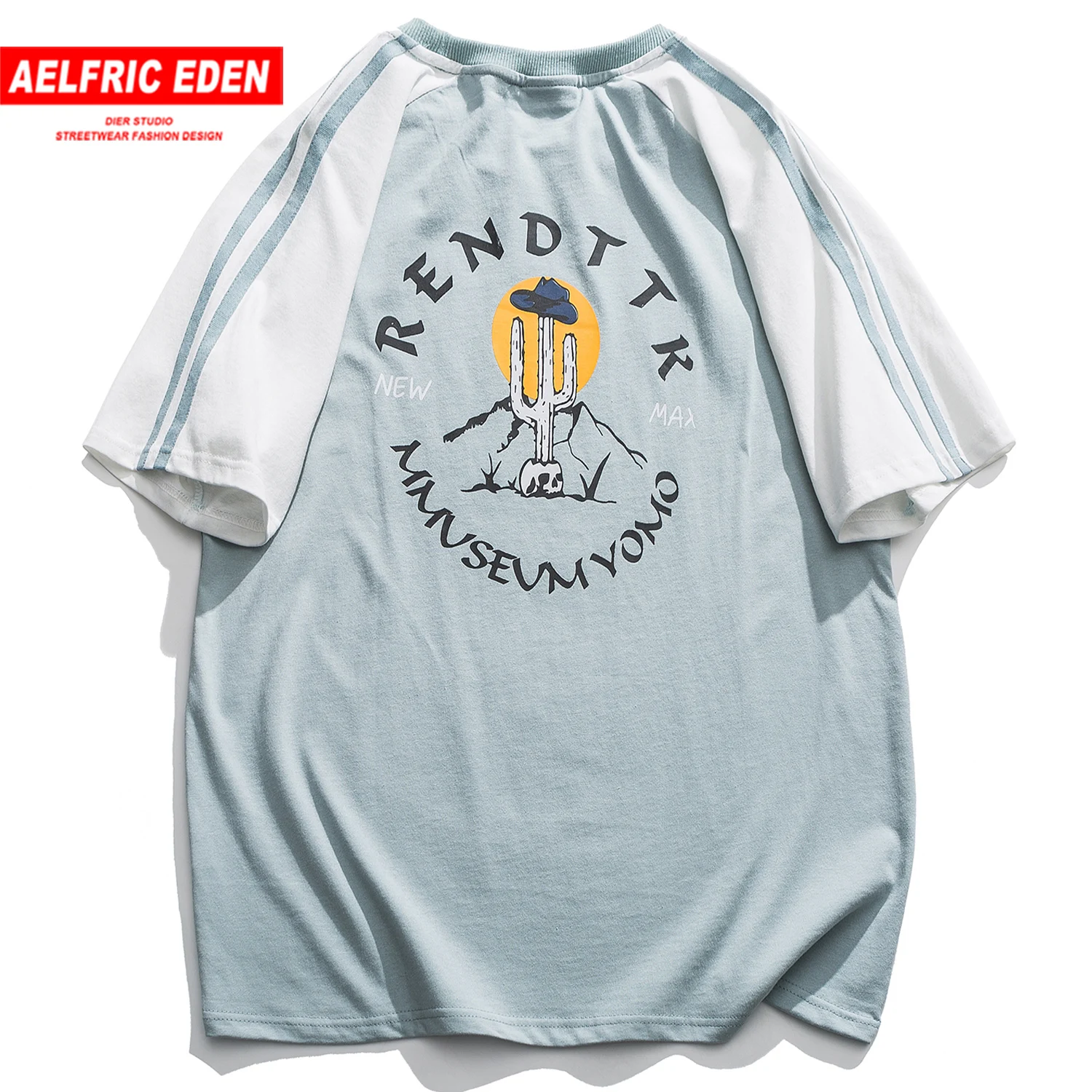 Harajuku футболка мужская пустыня кактус хлопок Ретро хип-хоп Футболка веселая