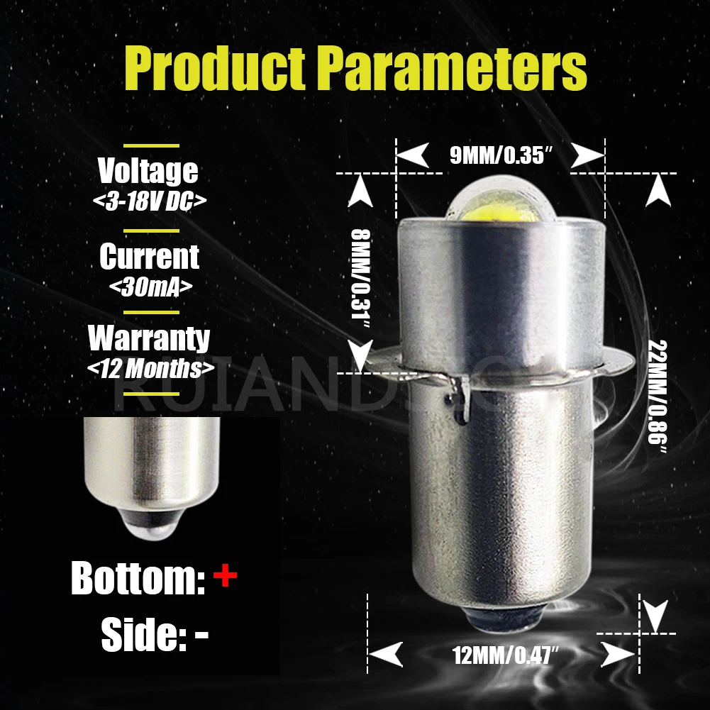 2 шт. 1 Вт P13. Светодиодная лампа-вспыфонарь 4 5 В переменного/постоянного тока