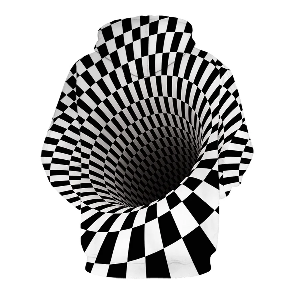 Толстовка с капюшоном для мужчин и женщин гипнотический свитшот забавным 3D