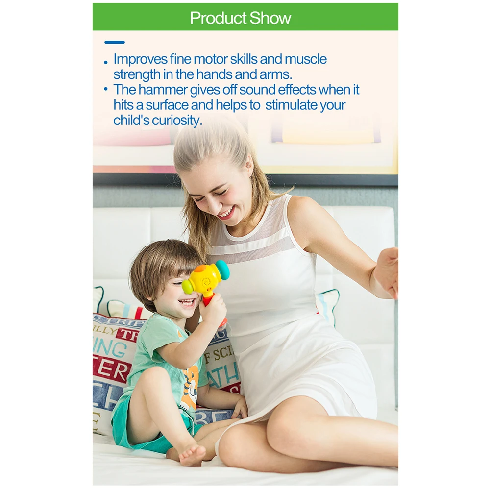 Детские развивающие Игрушки для раннего развития игрушка-молоток с музыкальными