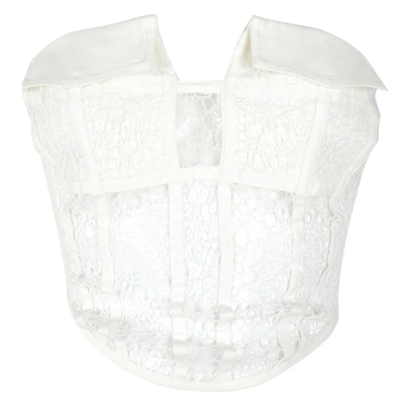 

Women's Corset Double Boned Waist Training Corsets Underbust Body Shaper Boned Slim Lace Hollow Pocket Tube Top Slim