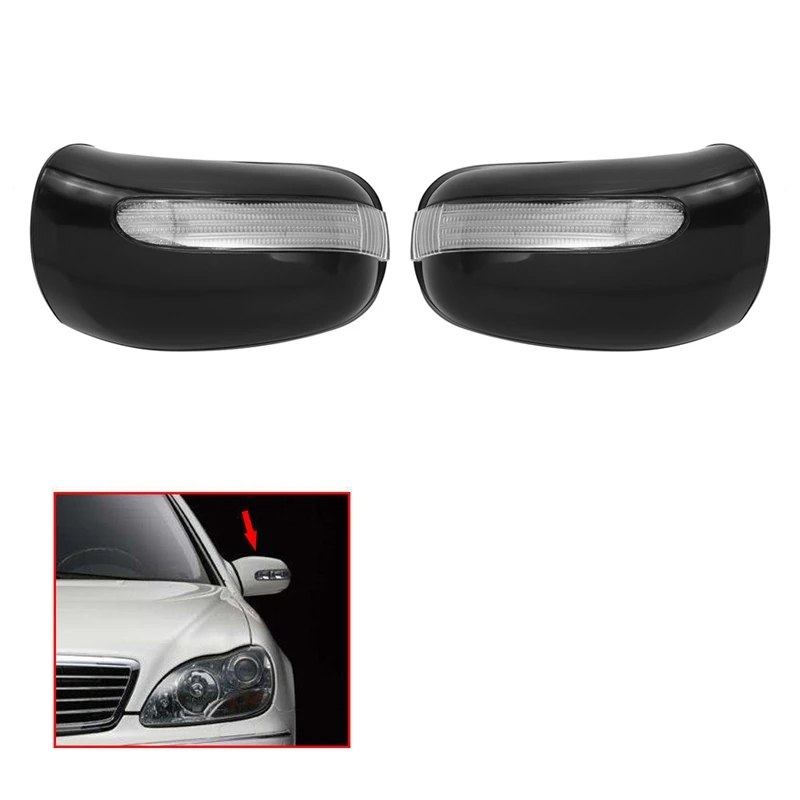 

Пара крышек для автомобильного дверного зеркала, поворотный сигнал для Mercedes Benz W220 W215 S320 S430 2208100164 2208100264