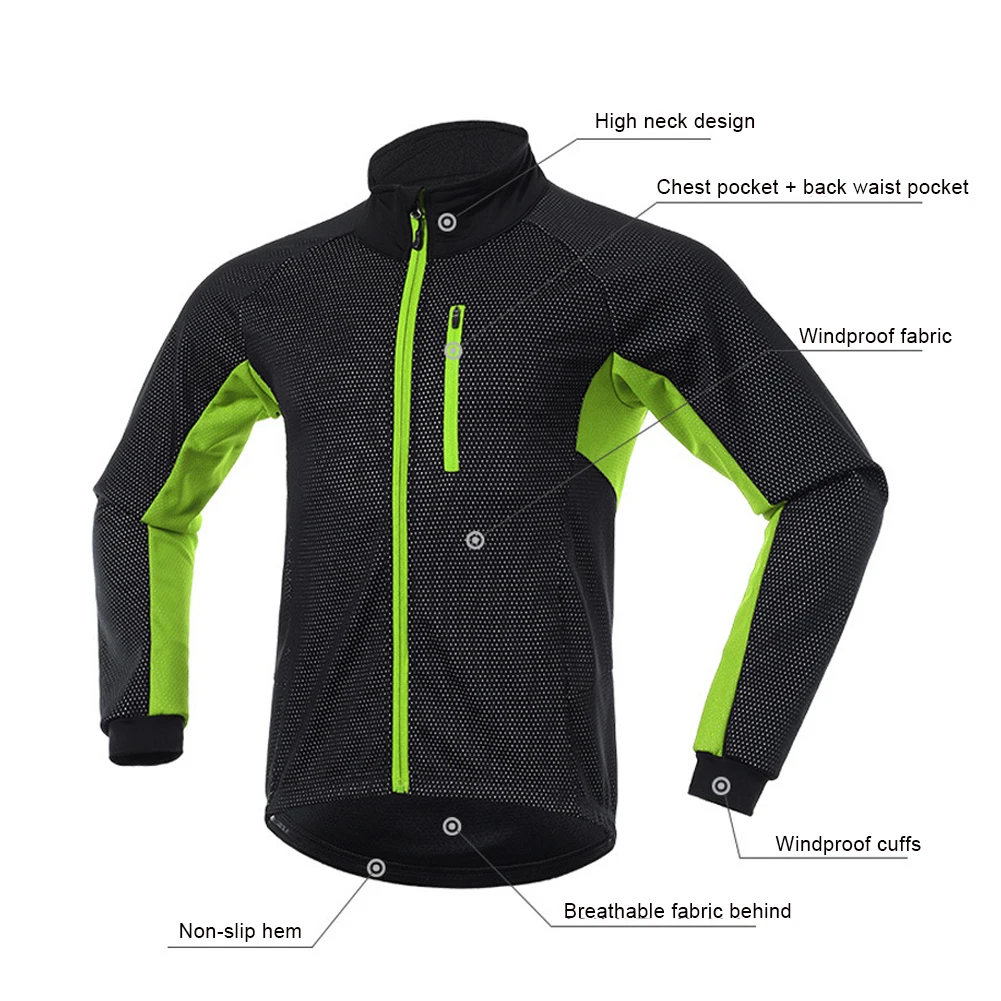 Thermal Fleece Cycling Jacket Pants Breathable Clothing Windproof Waterproof Long Jersey for Bicycle MTB Road Bike