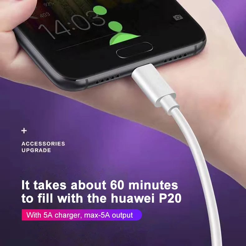 PHOMAX 5A usb tipe C кабель для передачи данных для суперзарядки, кабель для HUAWEI P20 P30 mater20 30 pro USB C кабель для передачи данных