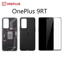 MT2110 Sandstone Black OnePlus 9RT Case Original Super Circuit Board Protection Back Cover 3D Screen Protector Tempered Glass