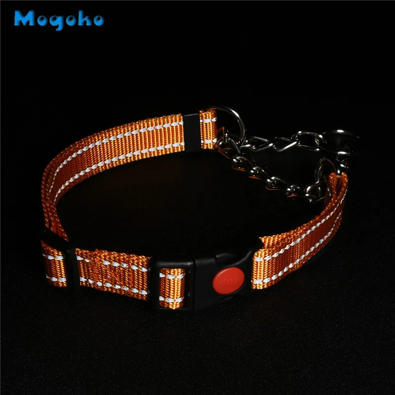 Ошейник Mogoko для собак светоотражающий аксессуар дрессировки с металлической