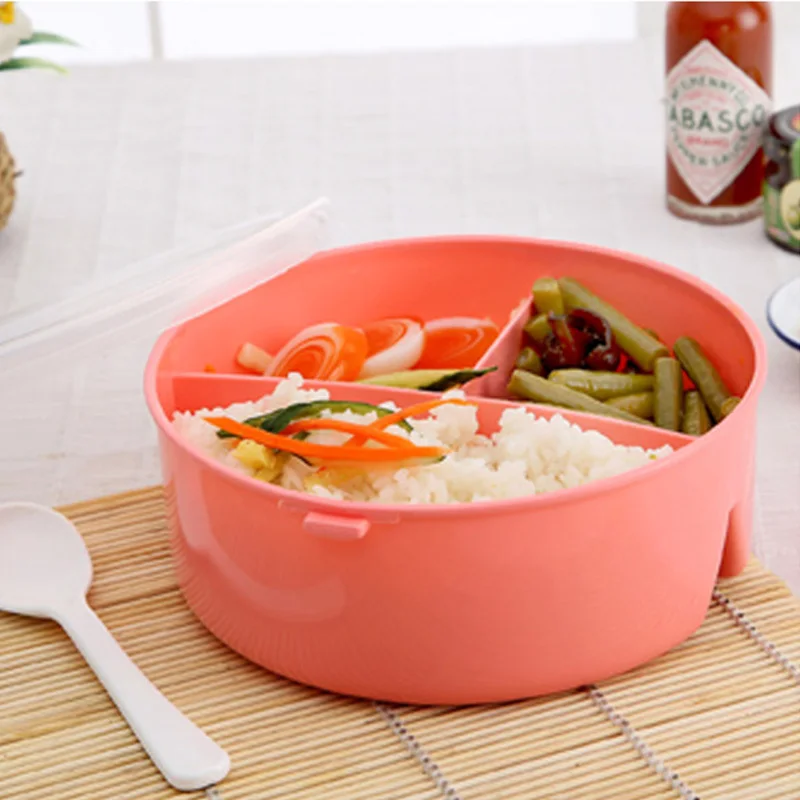 Пластиковая отдельная коробка для микроволновой печи Bento детей Открытый Пикник