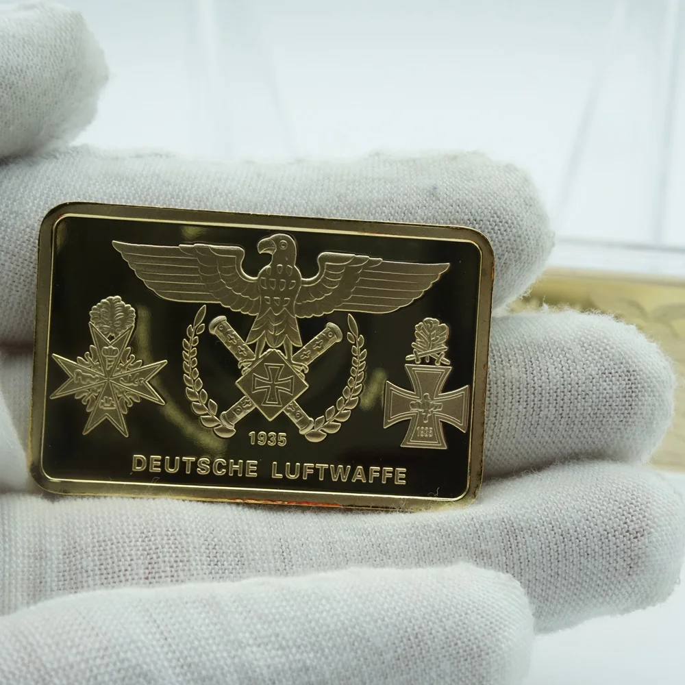 

Коллекция 1935 Орел с герба Германии, копия вызова с золотым покрытием, барочная памятная монета Deutsche Luftwaffe