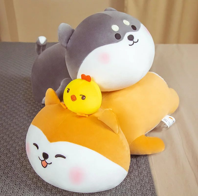 

50/70CM Soft New Cute Stuffed Shiba Inu Toys Plush Lying Chai Dog Soft Toy Animals Plushie Doll Pillow for Kids Birthday Gift