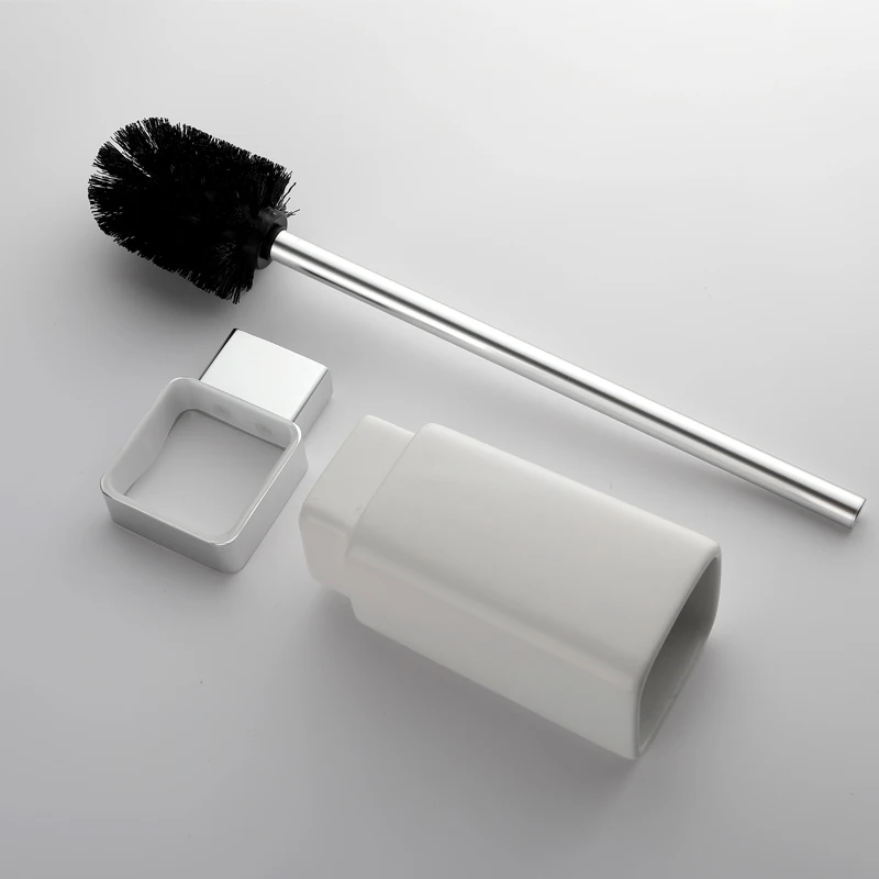 aluminum toilet brush holders bathroom accessories wall mounted ceramic cup holders for brush with aluminum handle clean toilet free global shipping