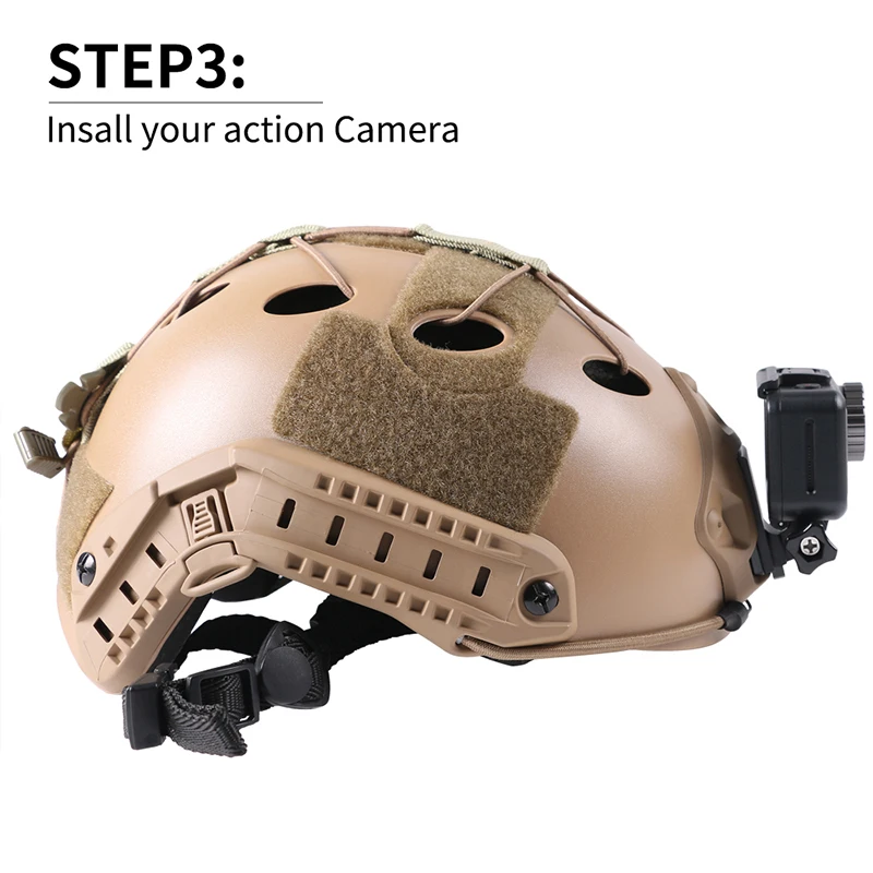 Алюминиевое Крепление SUREWO NVG совместимое с GoPro Hero 9/8/7/6/5 черного цвета тактическое