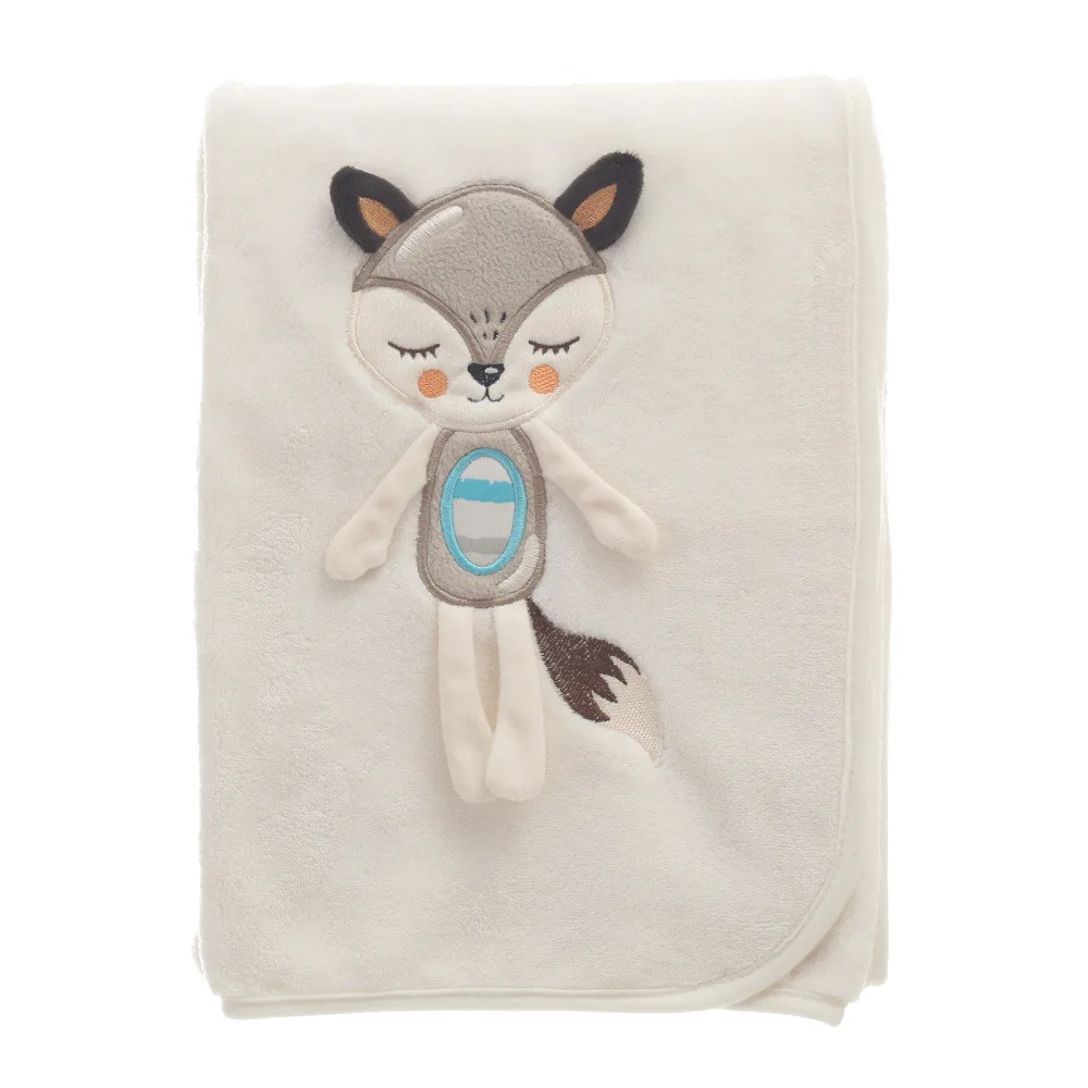 Детское одеяло с рисунком животных милое детское летнее из кораллового