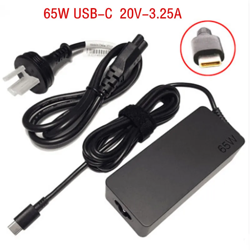 

Original 20V 3.25A 65W USB-C Type-C Laptop Adapter for Lenovo ThinkPad T480 E470 E480 X1 T480s R480 T580 X280 X380 Yoga Yoga 370