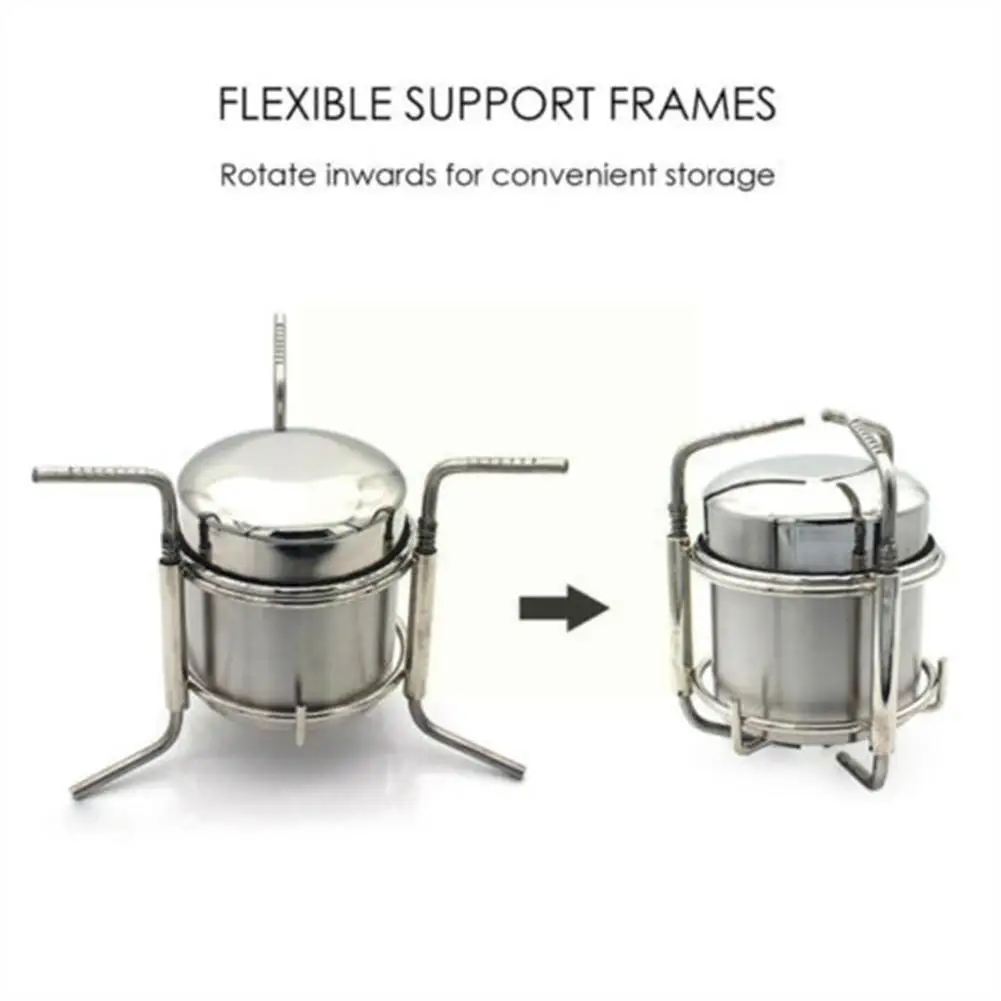 

Alcohol Stove Steel Outdoor Portable Camping Spirit Tool Mini Heater Picnic Furnace Backpacking Cooking T3d3