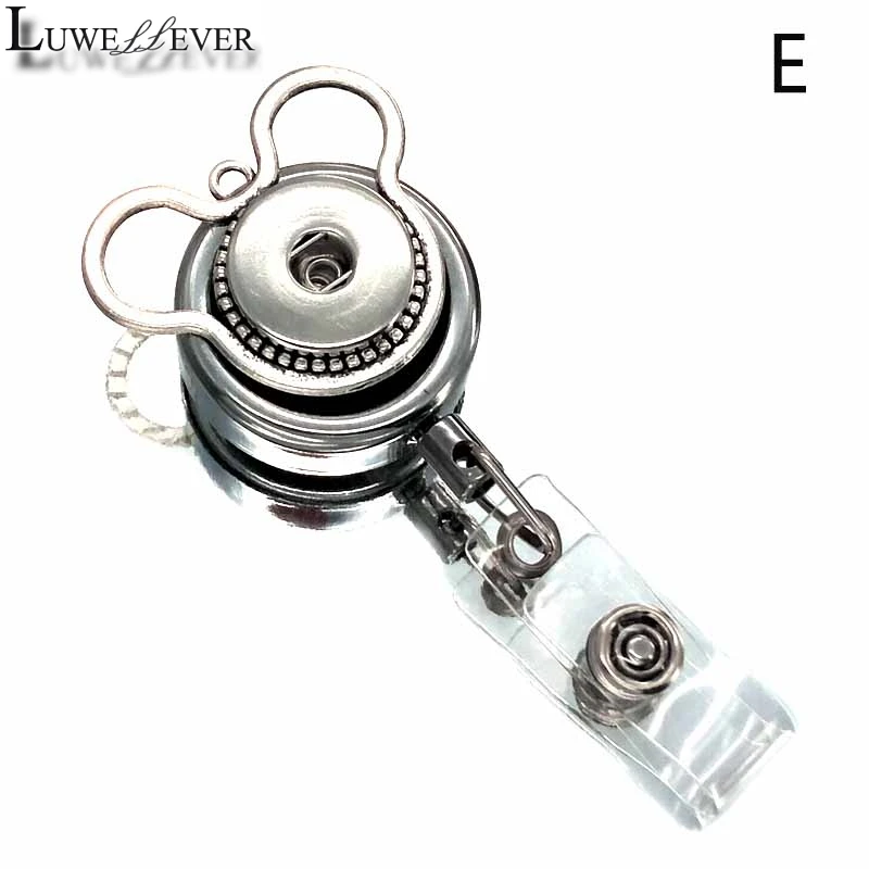 Подходит для 18 мм защелкивающаяся Кнопка Выдвижная Тяговая катушка бейджа ID Lanyard