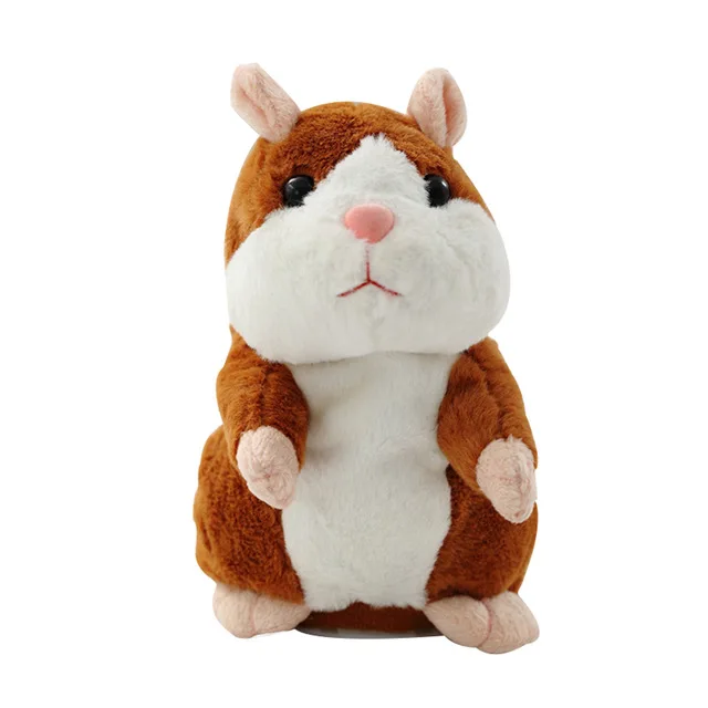 light brown Говорящий хомяк мышь питомец Рождественская игрушка говорящий звук Запись Хомяк развивающая мягкая игрушка для детей Рождественский подарок - Цвет: light brown